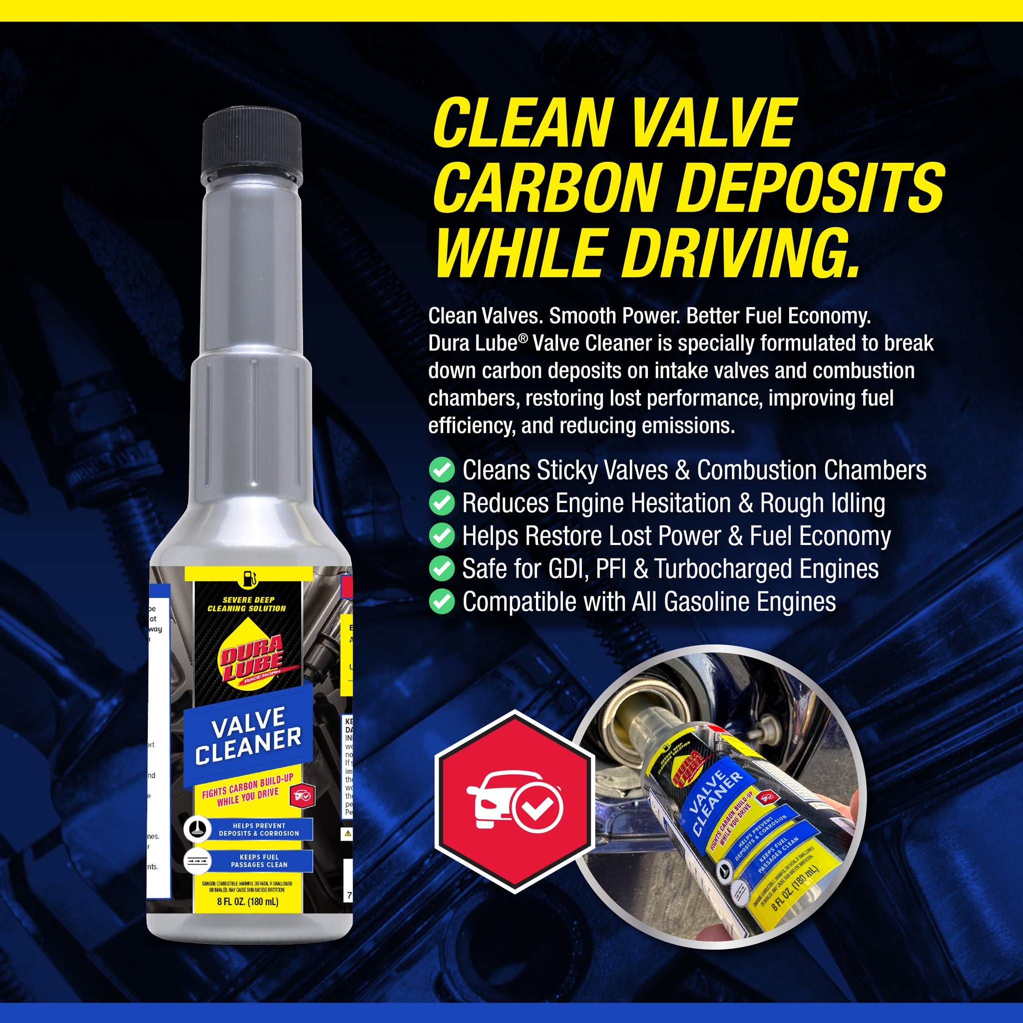 DURA LUBE VALVE CLEANER / 8 oz.  Dura Lube