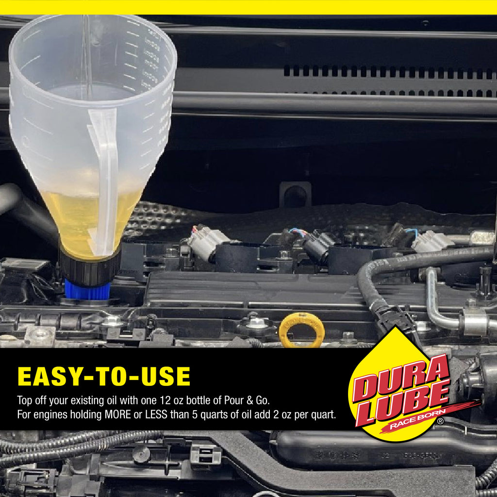 DURA LUBE POUR & GO ENGINE TREATMENT / 12 oz.