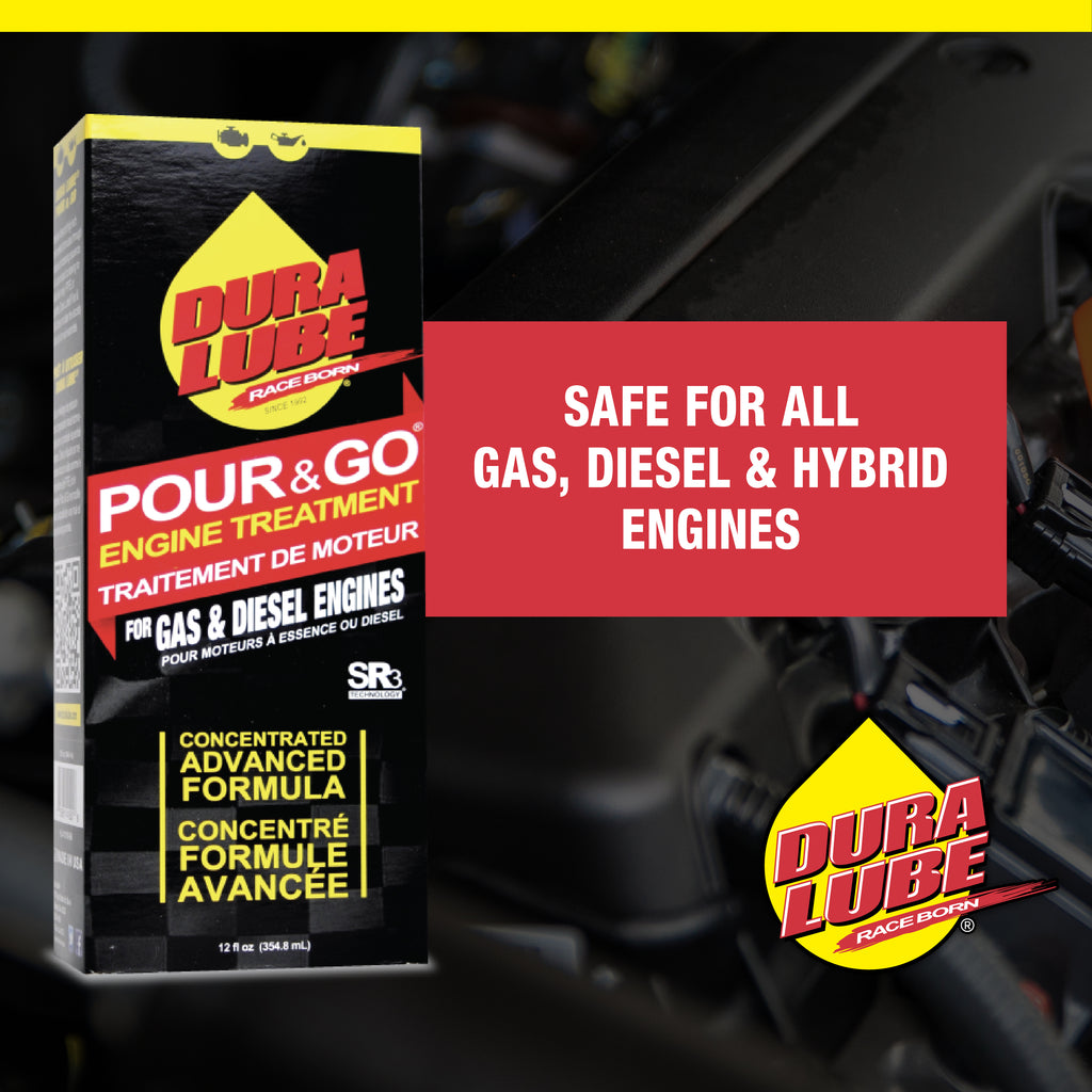 DURA LUBE POUR & GO ENGINE TREATMENT / 12 oz.
